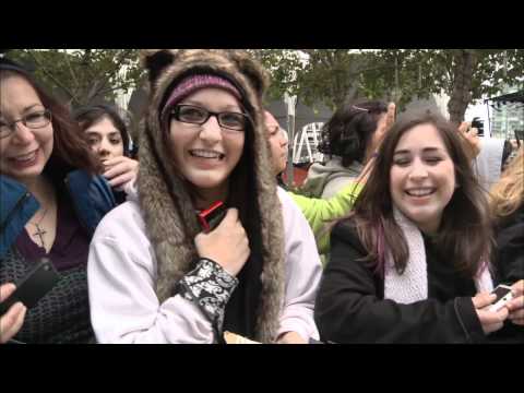 'Breaking Dawn - Part 1' World Premiere Tent City: Stephenie Meyer hands out signed books