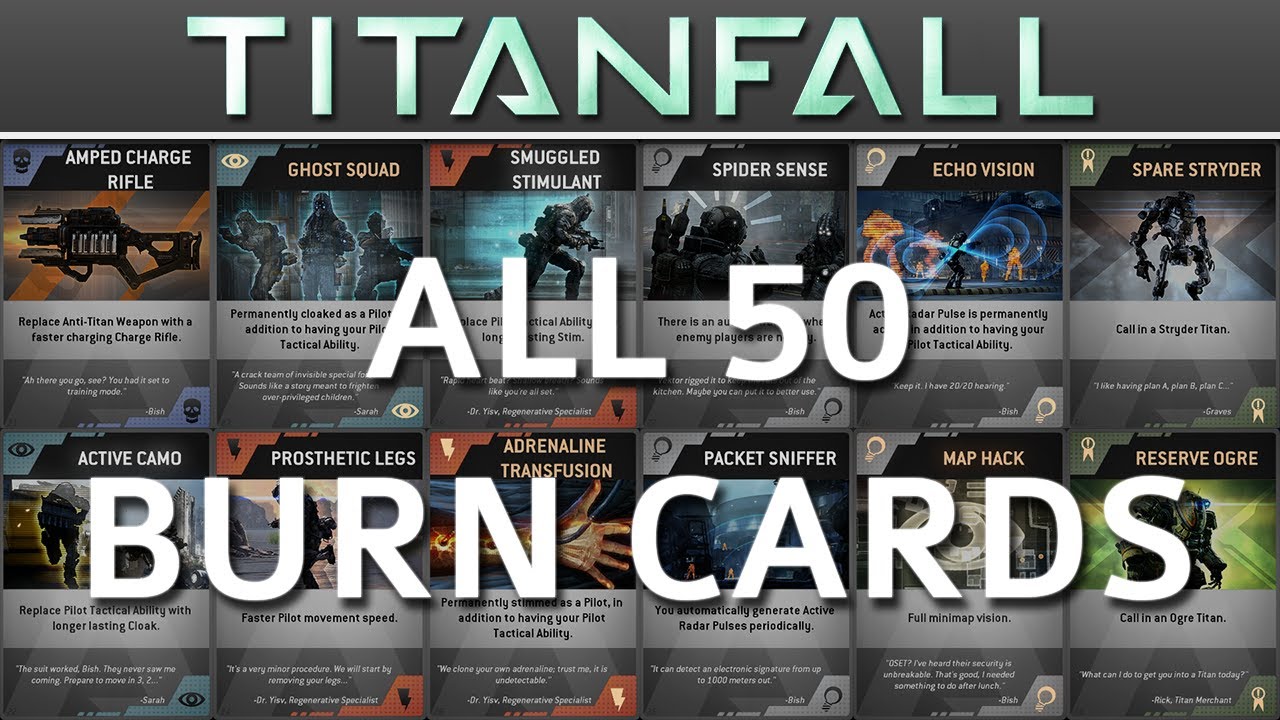 Titanfall | ALL 50 Burn Cards Revealed!