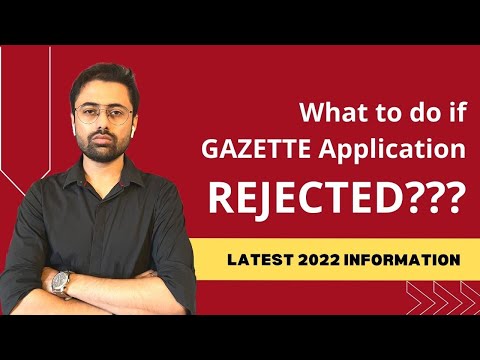 What to do if Gazette application rejected