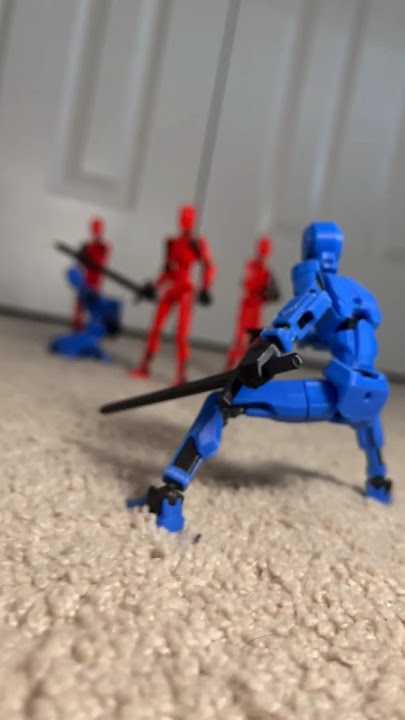 Blue vs red! 🔴🔵 #actionfigures #t13 #titan13toy #toy #stickman #redvsblue