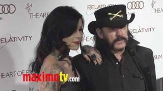 Kat Von D and Lemmy Kilmister at The Art Of Elysium 5th Annual Heaven Gala ARRIVALS