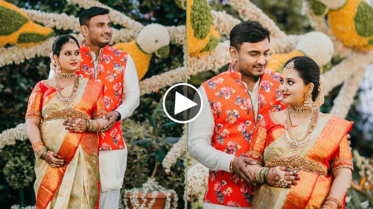 Amulya Jagadish Seemantha Celebration | Amulya Pregnant photoshoot | Amulya Seemantha Happy moments