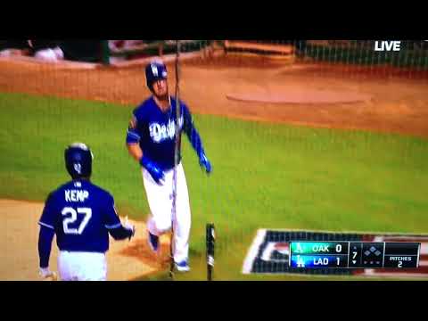 Cody Bellinger Home Run Vs A’s 3/19/2017