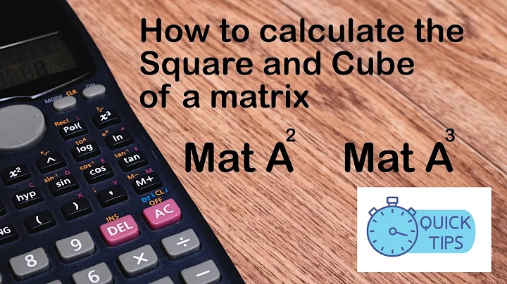 How to Calculate the Square and Cube of a Matrix on Casio 991 MS calculator | Matrix Calculations