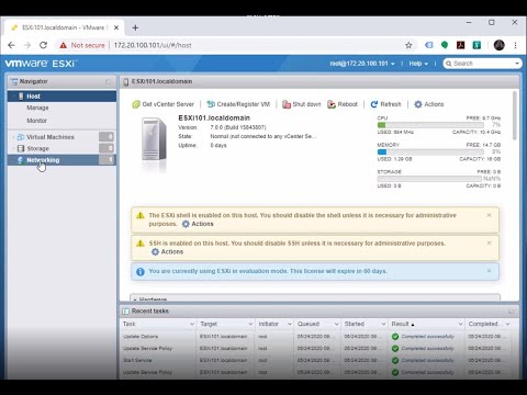 Installing and Configuring VMware ESXi 7 including Jumbo Frames, iSCSI, and Port Binding