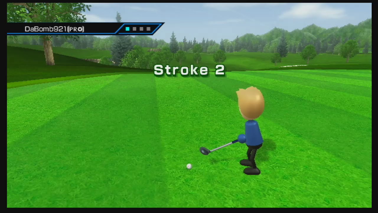 Wii Sports golf Beginner 3 hole 140 New PB YouTube