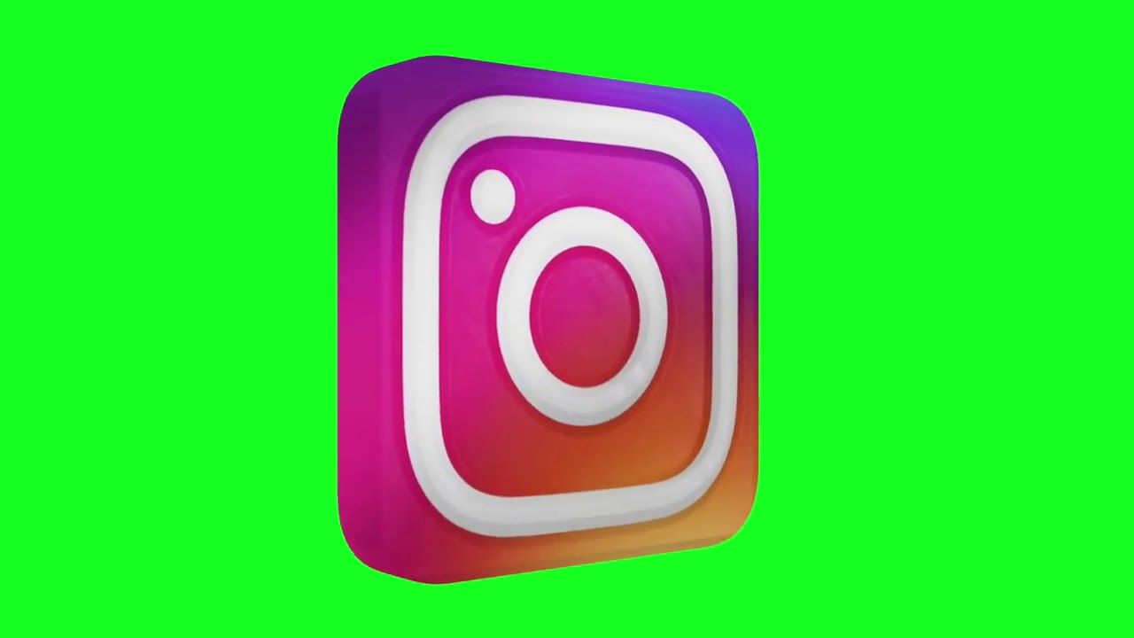 Instagram NEW Logo Green Screen Animated 3D mp4 720p No audio - YouTube