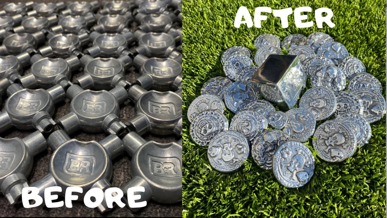 Universal Cross Key Coins & Zinc Element Cube - Bulk Zinc - ASMR Metal Melting - Trash To Treasure?