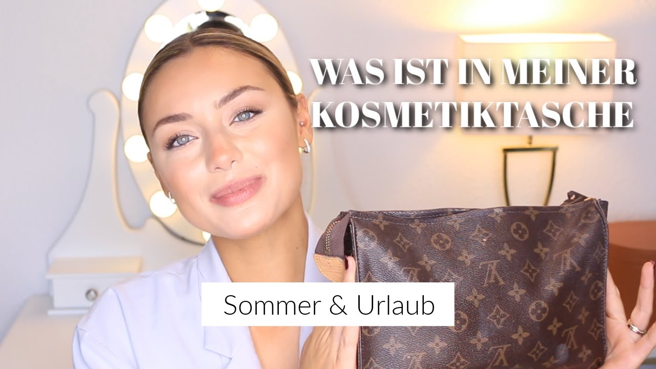 LEVLO Kosmetiktasche „Let's Cruise“ – Aus Baumwoll-Leinen, 23x17 Cm, Perfekt Für Reisen