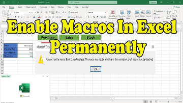 How To Enable Macros In Microsoft Excel Permanently|