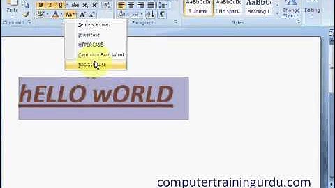 Word 2007 Formatting Tools Urdu Tutorial by Irfan Wazir Ali
