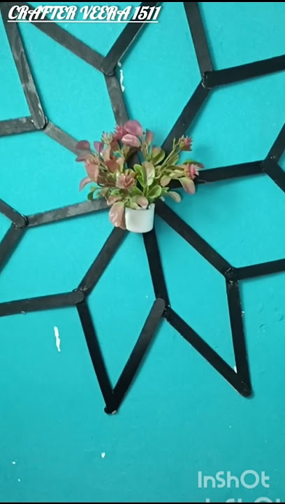 kam kharche mein ghar ko Sundar banaye| DIY wall decor with ice cream stic #shorts #viral #trending