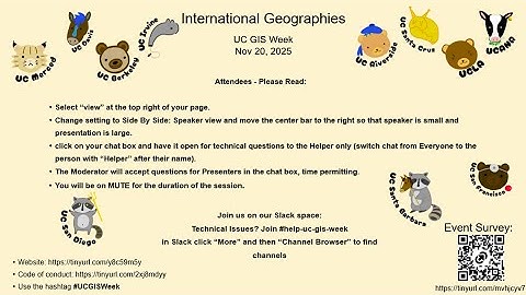 International Geographies - UC GIS Week 2025 - Day 3
