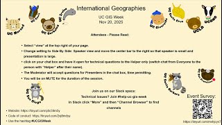 International Geographies - UC GIS Week 2025 - Day 3