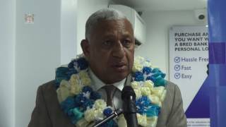 Fijian Prime Minister, Voreqe Bainimarama opens BRED Bank - Valelevu branch