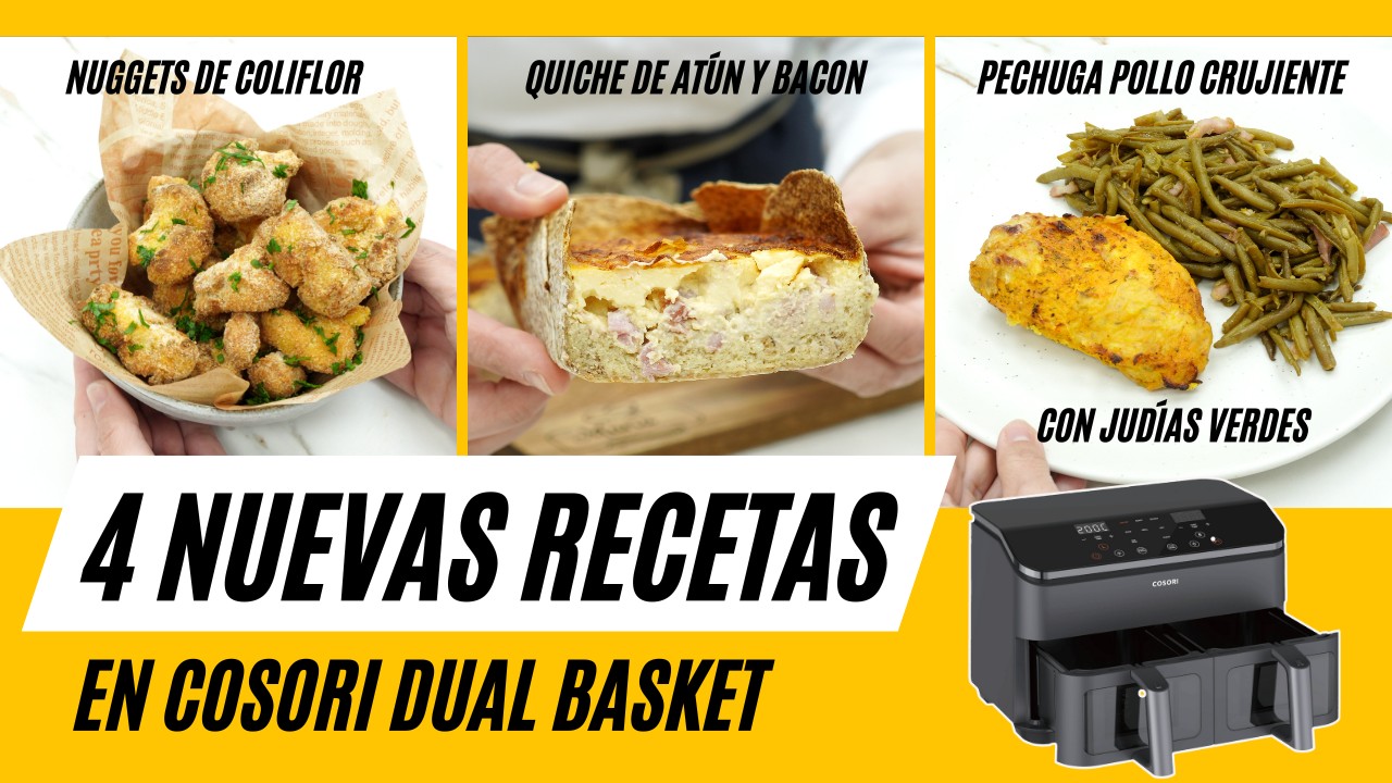 4 Recetas en Freidora de Aire ¡que te VOLVERÁN LOCO! en Cosori Dual Basket...