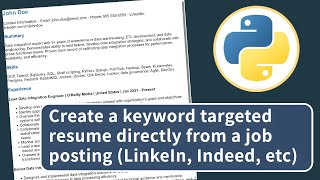 Create An AI Job Resume Generator With Python
