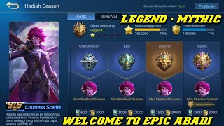 RESET TURUN BINTANG SEASON 16 MOBILE LEGEND | MYTHIC WELCOME TO EPIC ABADI