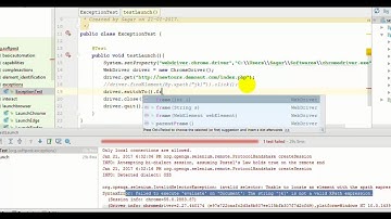 Lecture 13 : Common Exceptions in Selenium Webdriver in Java