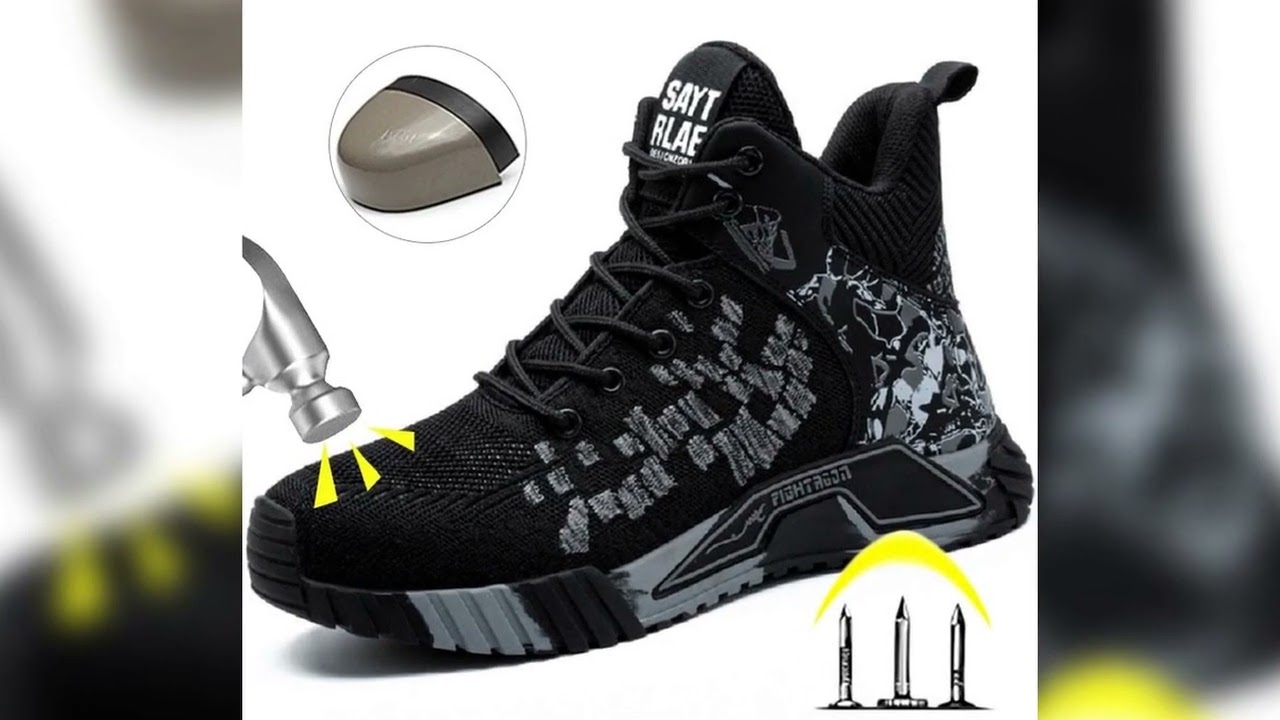 A must-have product! High Top Protective Safety Shoes Men Steel Toe Work Shoes Men Women Work Safe