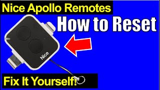 ✅ Nice Apollo 1050 Control Board ● Resetting Your Remote Controls