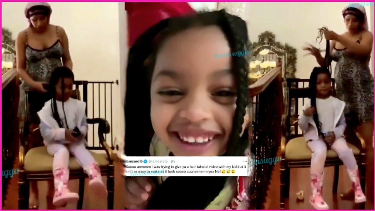 Cardi B Tries to do a Hair Tutorial & Kulture puts on MAKEUP 🌺 Epic Fail 🌺