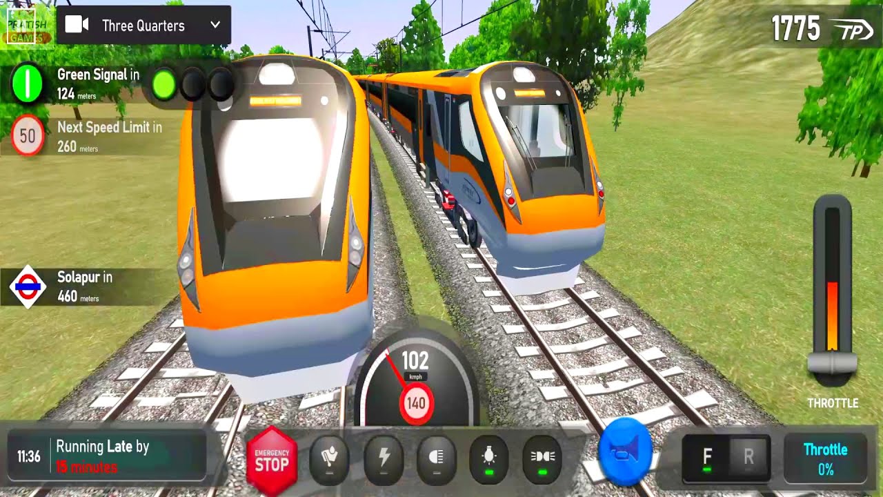 Vande Bharat Express Train Driving in Indian Train Simulator Game Android Gameplay | Train Games 3D