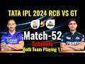 IPL 2024 | Royal Challengers Banglore vs Gujarat Titans Playing 11 | RCB vs GT Playing 11 2024 Mp3 Song