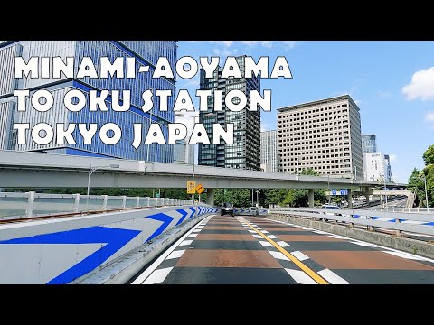 Japan Tokyo Drive 4K Minami-Aoyama to Oku Station (Minato City to Kita City) ASMR Driving Video