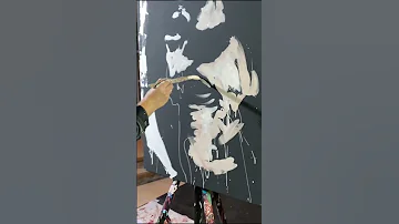 Watch This Speed Painter Create An Amazing Upside Down Painting Of The Rock Using Dumbbells 