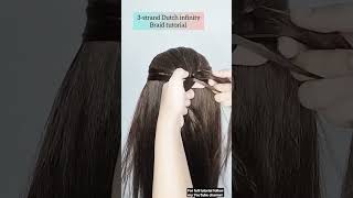 3-strand Dutch infinity braid. #braids #hair #tutorial #trending