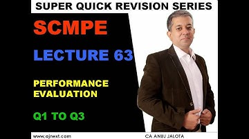 CA Final  || SCMPE ||  Super Quick Revision # 63 || Chapter 29 || Performance Evaluation || Q1 to Q3