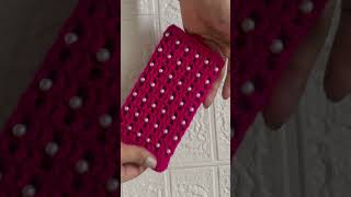 Crochet pearl mobile pouch beginner pattern #crochet #diy