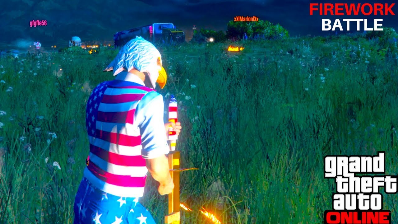 FIREWORK BATTLE FIGHT GTA 5 ONLINE - YouTube