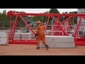 Assembling WOLFF biggest flat top tower crane the WK7534 clear