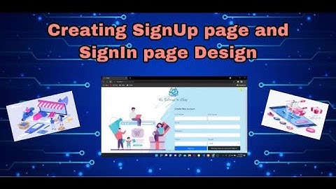 Creating an E-commerce Web Application  (Creating SignUp and Signin page Design)    [Episode - 1]