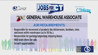 VIDEO: Jobs for CT: TJX is looking for a warehouse associate
