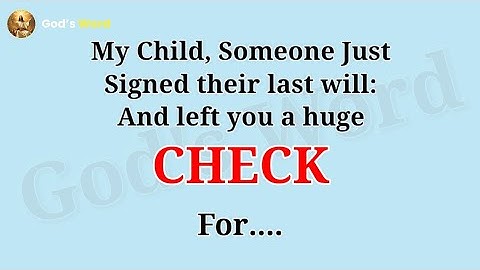 God Says: "Next Week You'll Receive A HUGE Check For... (Revealed)" | God Message Today #godsword