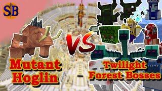 Mutant Hoglin vs Twilight Forest Bosses | Minecraft Mob Battle