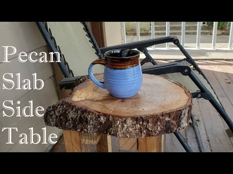 Pecan Slab Side Table @Matt_Does_How_To