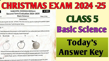 Christmas Exam 2024-25 Class 5 Basic Science| Second term exam 2024 | Today