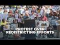 Protestors Rally Against Redistricting Efforts at State House