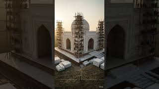 How the Taj Mahal Was Actually Built 🕌 | 22 Years in 30 Seconds #tajmahal #architecture #satisfying