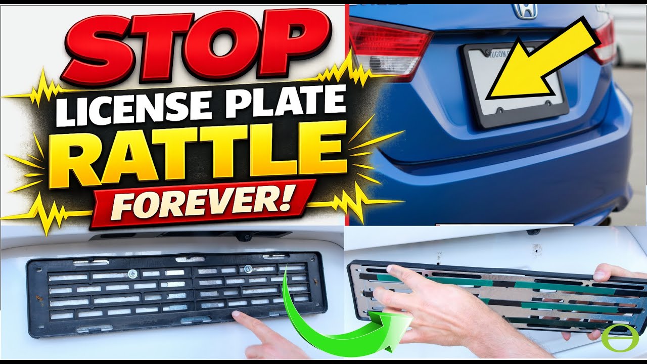 Paper Plate Rattle How to Stop License Plate Rattles: Simple DIY Guide - YouTube