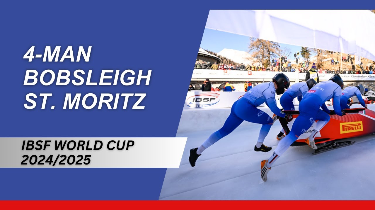 IBSF World Cup St. Moritz - 4-Man Bobsleigh - Heat 2 - YouTube