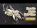 How to Make Bridal Hair Vine. DIY Hair Comb from PEARLS. Handmade TUTORIAL