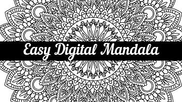 Digital Mandala in Autodesk Sketchbook / Quick and Easy Relaxing Art / No. 1