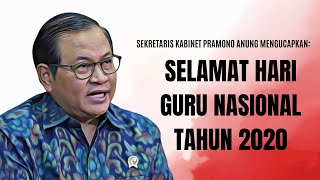 Sekretaris Kabinet Mengucapkan Selamat Hari Guru Nasional 2020