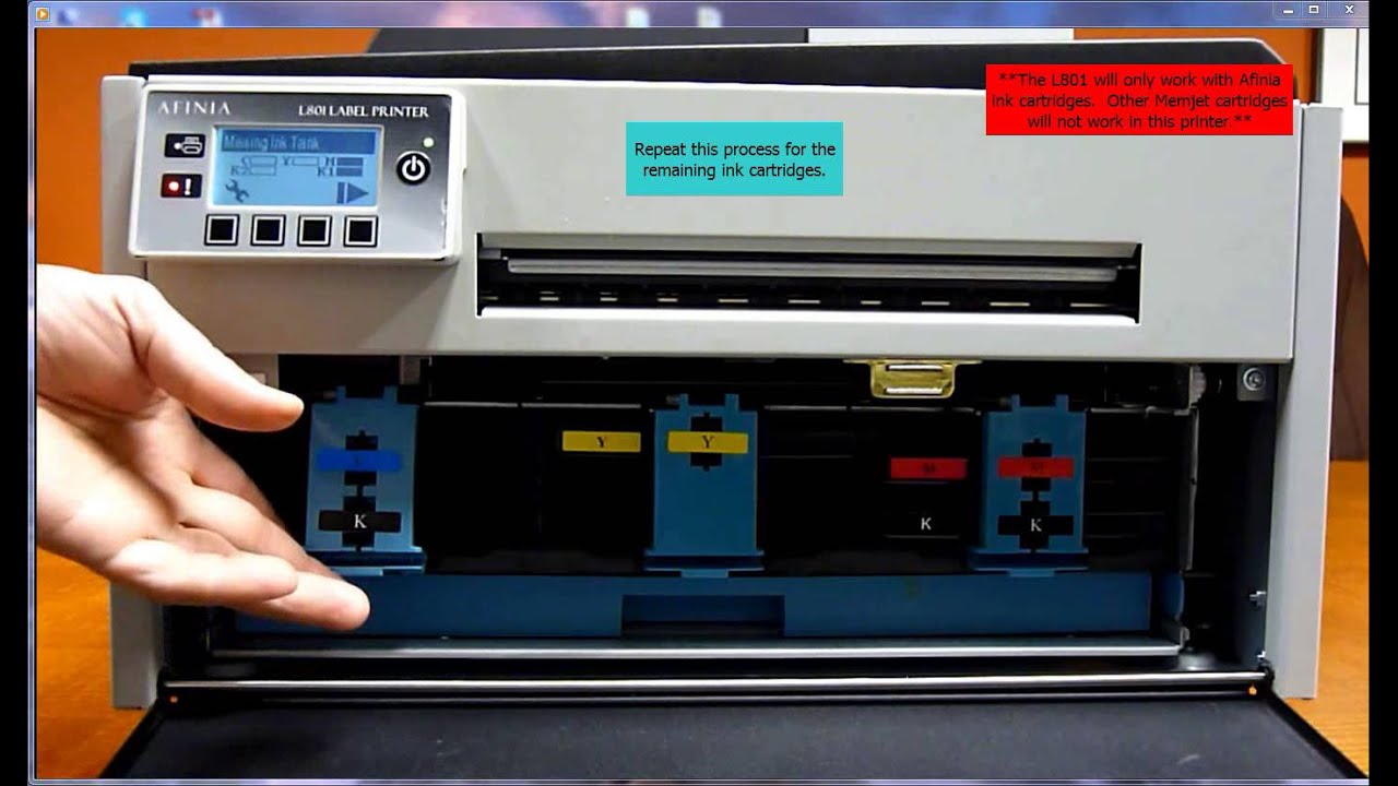 Afinia Label L801 Ink Installation Training Video - YouTube
