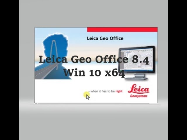 برنامج Leica Geo Office  على وندوز 10 64 بت - YouTube